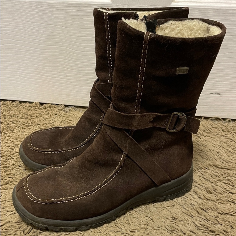Rieker | Tex | Brown | Wrap Strap/Buckle | Mid Calf | Winter | Boots | Size 37 - Picture 3 of 16
